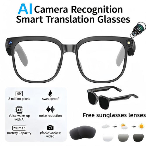 Wearable AI Camera Glasses UV Protect