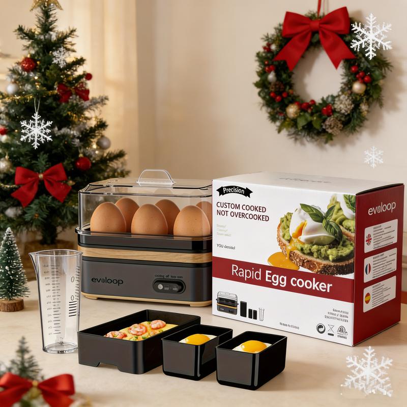 6-Egg Electric Cooker for Eggs & Omelets