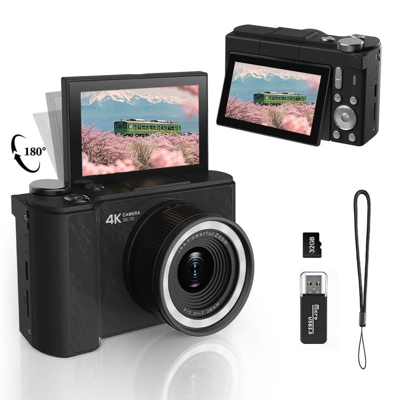 4K Digital Camera with Flip Screen