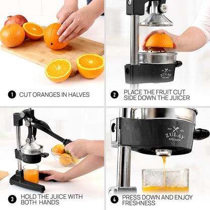 Heavy-Duty Cast Iron Citrus Juicer Press