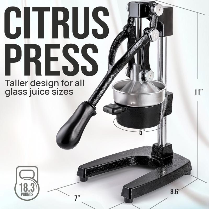 Heavy-Duty Cast Iron Citrus Juicer Press