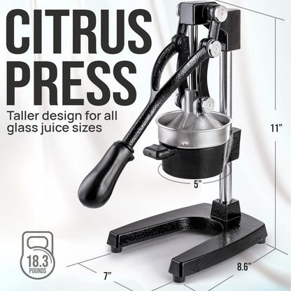 Heavy-Duty Cast Iron Citrus Juicer Press
