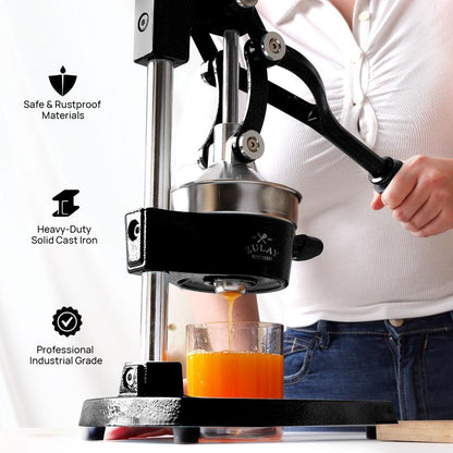 Heavy-Duty Cast Iron Citrus Juicer Press
